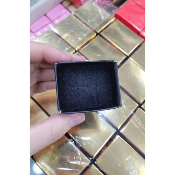 Yüzük Kutusu 50 Li Paket (içi Süngerli) 6X4X3 GOLD