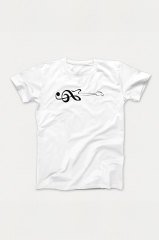 Gitar Sol Anahtar Beyaz Tshirt