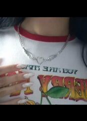 Melek Kanadı Kalp Paslanmaz Çelik Kolye