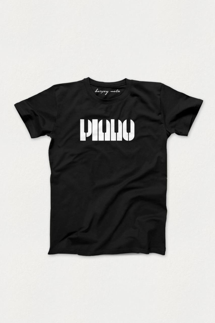 Piyano Piano Siyah Tshirt