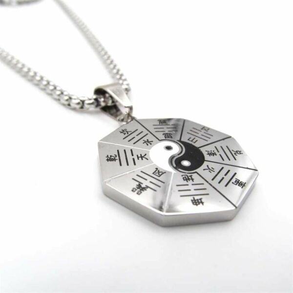 Yin Yang kolye yuvarlak kolye paslanmaz çelik a plus unisex