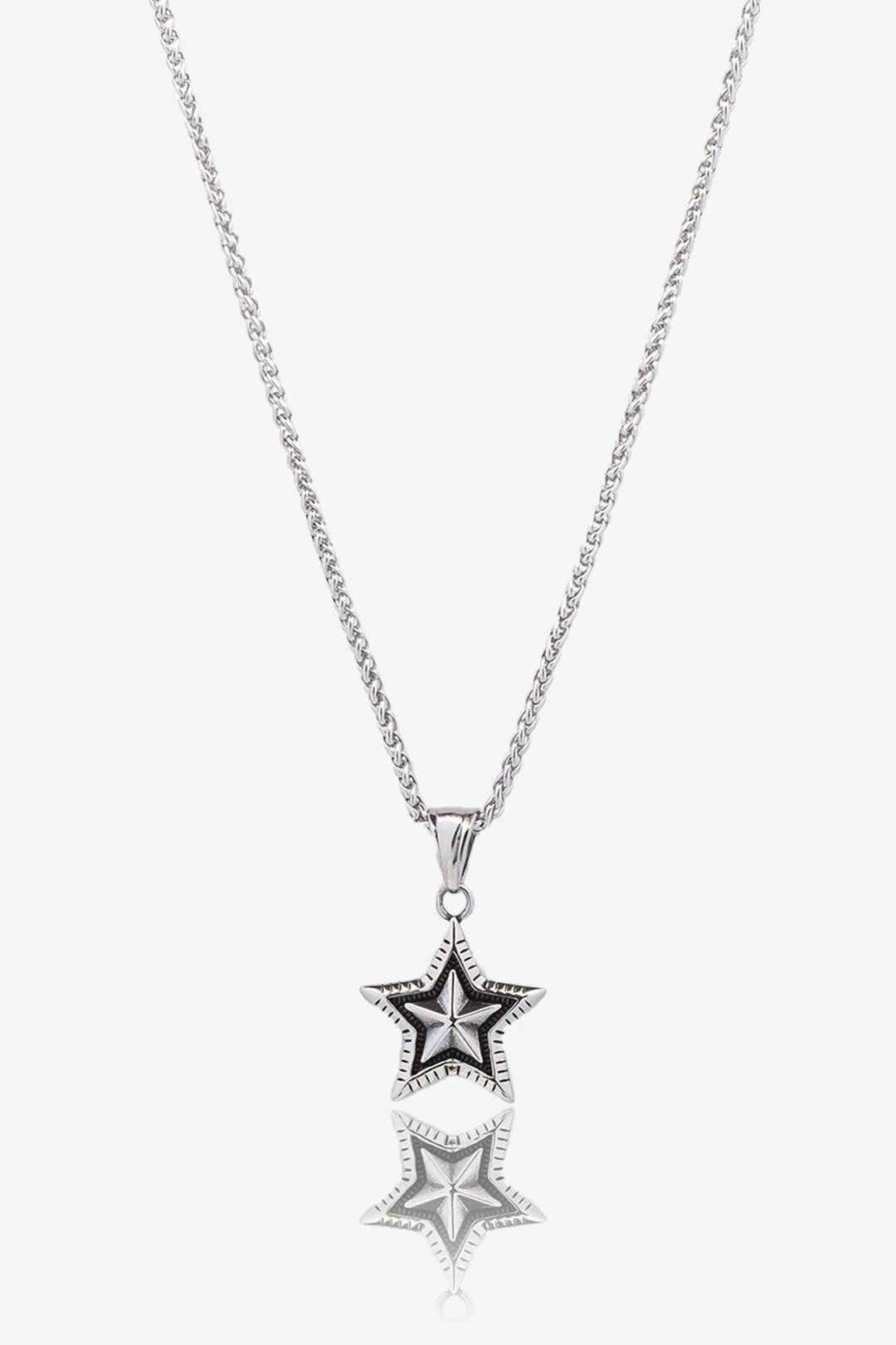 Yıldız Paslanmaz Çelik Garantili Kolye