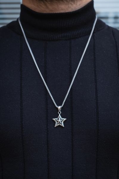 Yıldız Paslanmaz Çelik Garantili Kolye