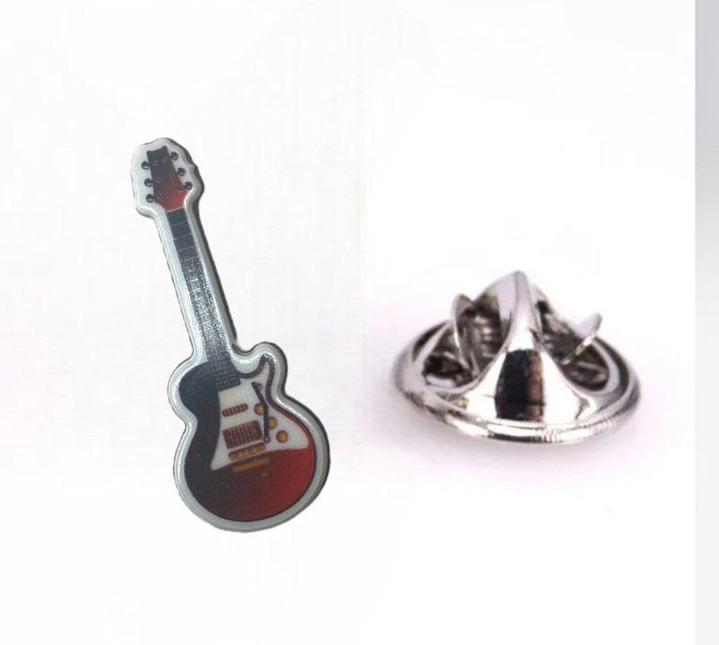 Elektro Gitar Yaka İğnesi Rozet