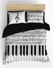 Piyano Notalar Yatak Örtüsü Tek Kişilik
