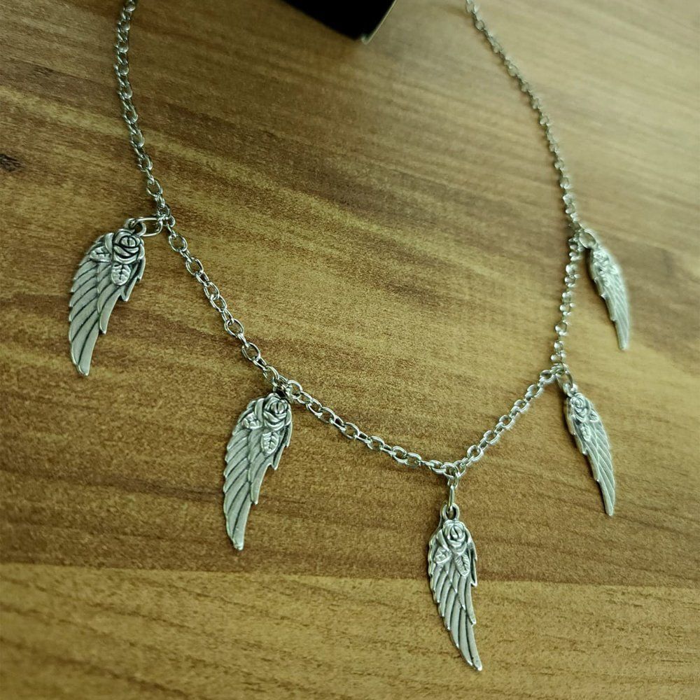 5'li Melek Kanadı Motifli Kolye