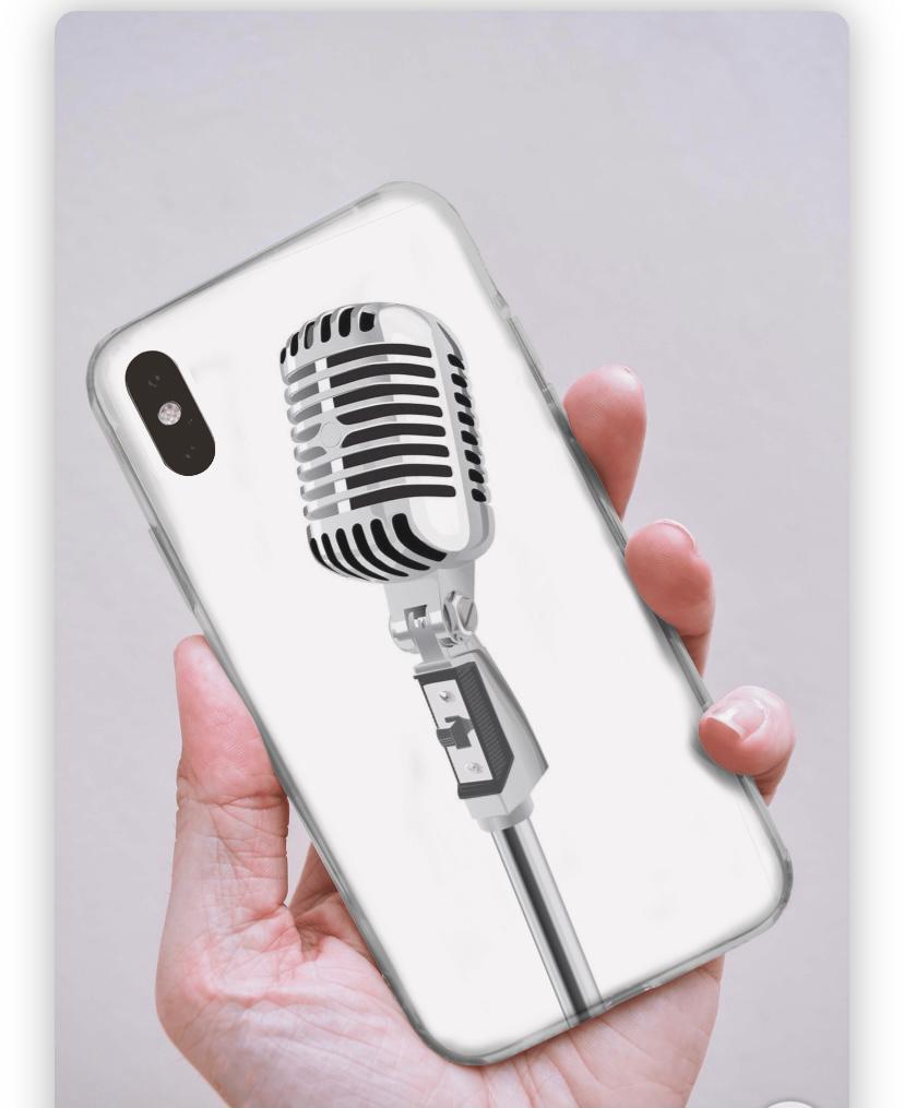Mikrofon Desen Oppo Telefon Kılıfı