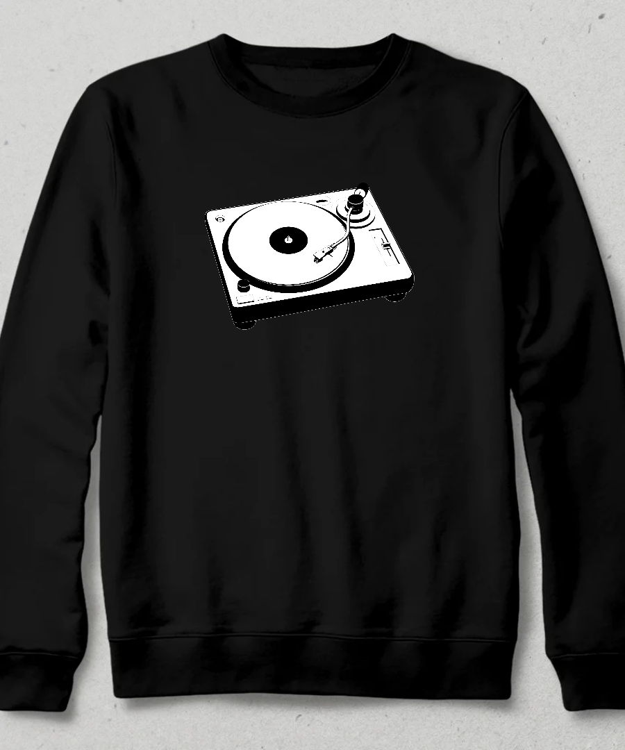 Plak Sweatshirt Siyah Unisex