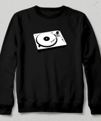 Plak Sweatshirt Siyah Unisex L