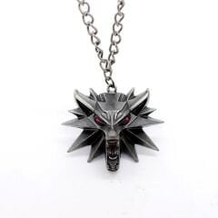 925 Ayar Gümüş Kaplama The Witcher Kurt Kabartmalı Madalyon Kolye