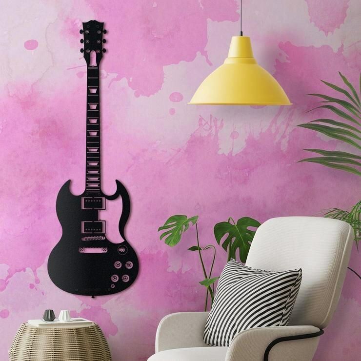 Elektro Gitar Duvar Dekoru