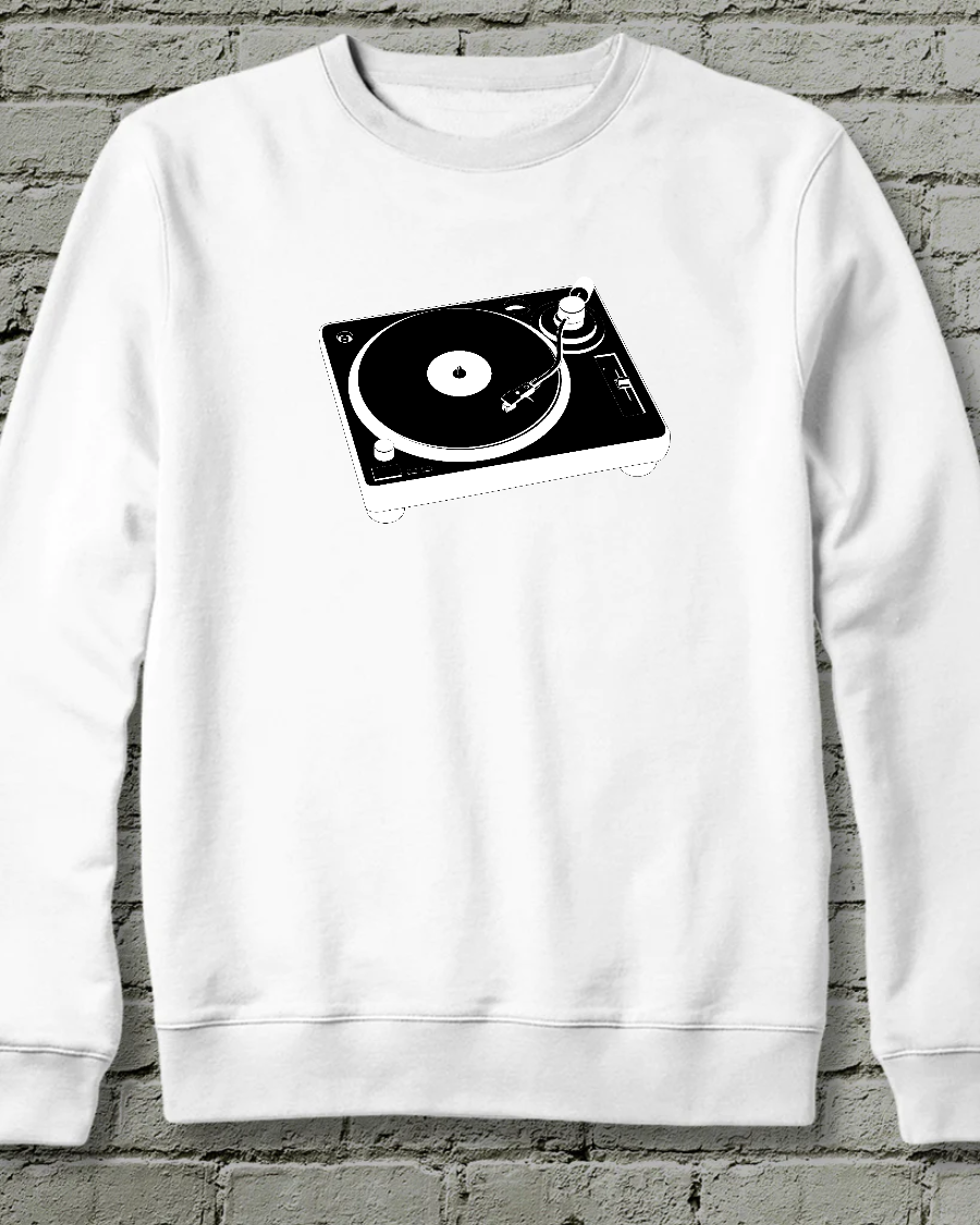 Plak Sweatshirt Beyaz Unisex