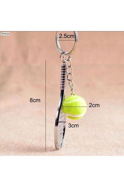 Tenis Raketi ve Topu Anahtarlık (Rastgele Gönderim)