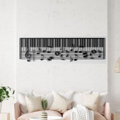 Piyano Nota Duvar Dekoru Işıklı 50x100cm