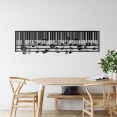 Dj Kulaklık Nota Duvar Dekoru Işıklı 50x100cm