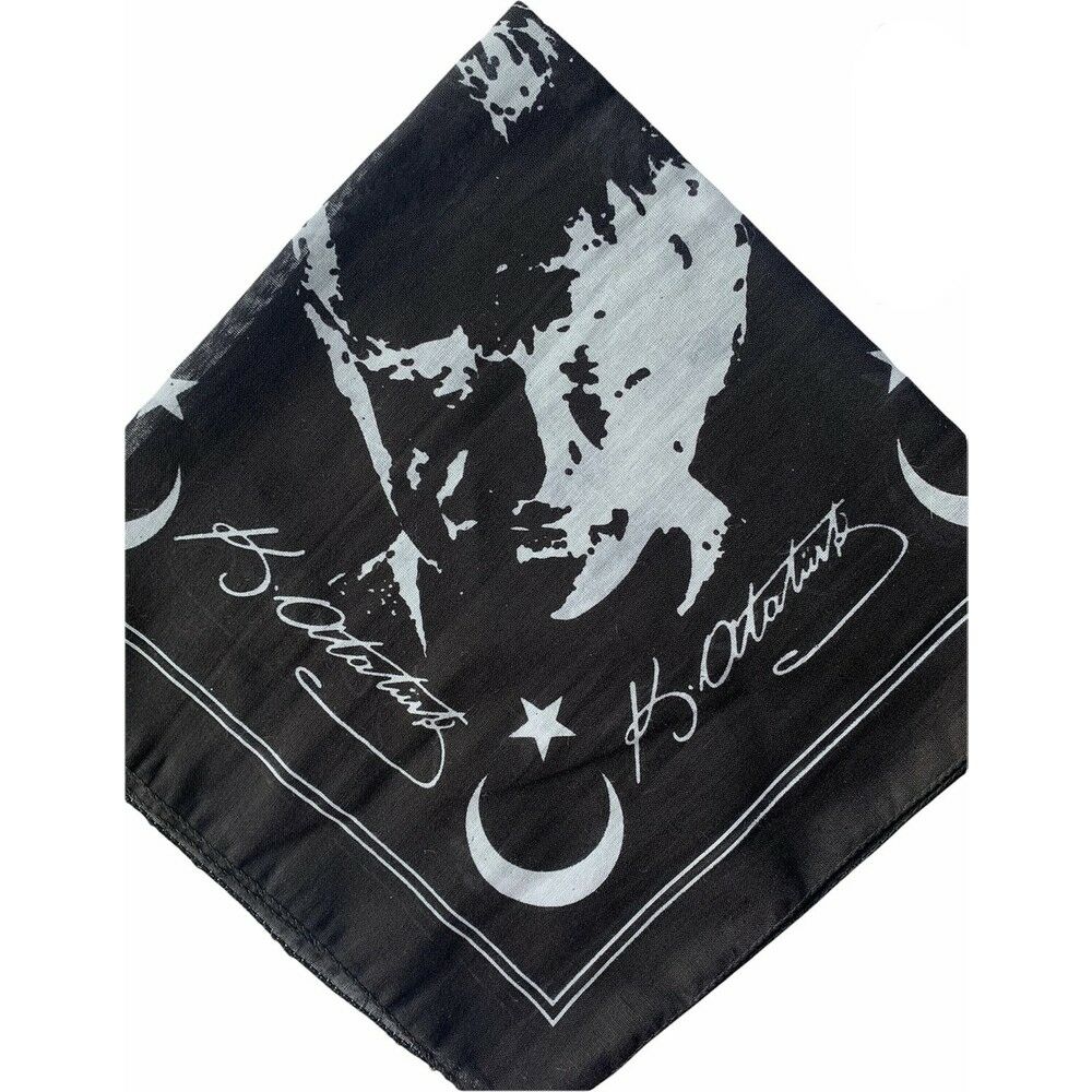 Atatürk Resmi Ay Yıldız İmza Bandana