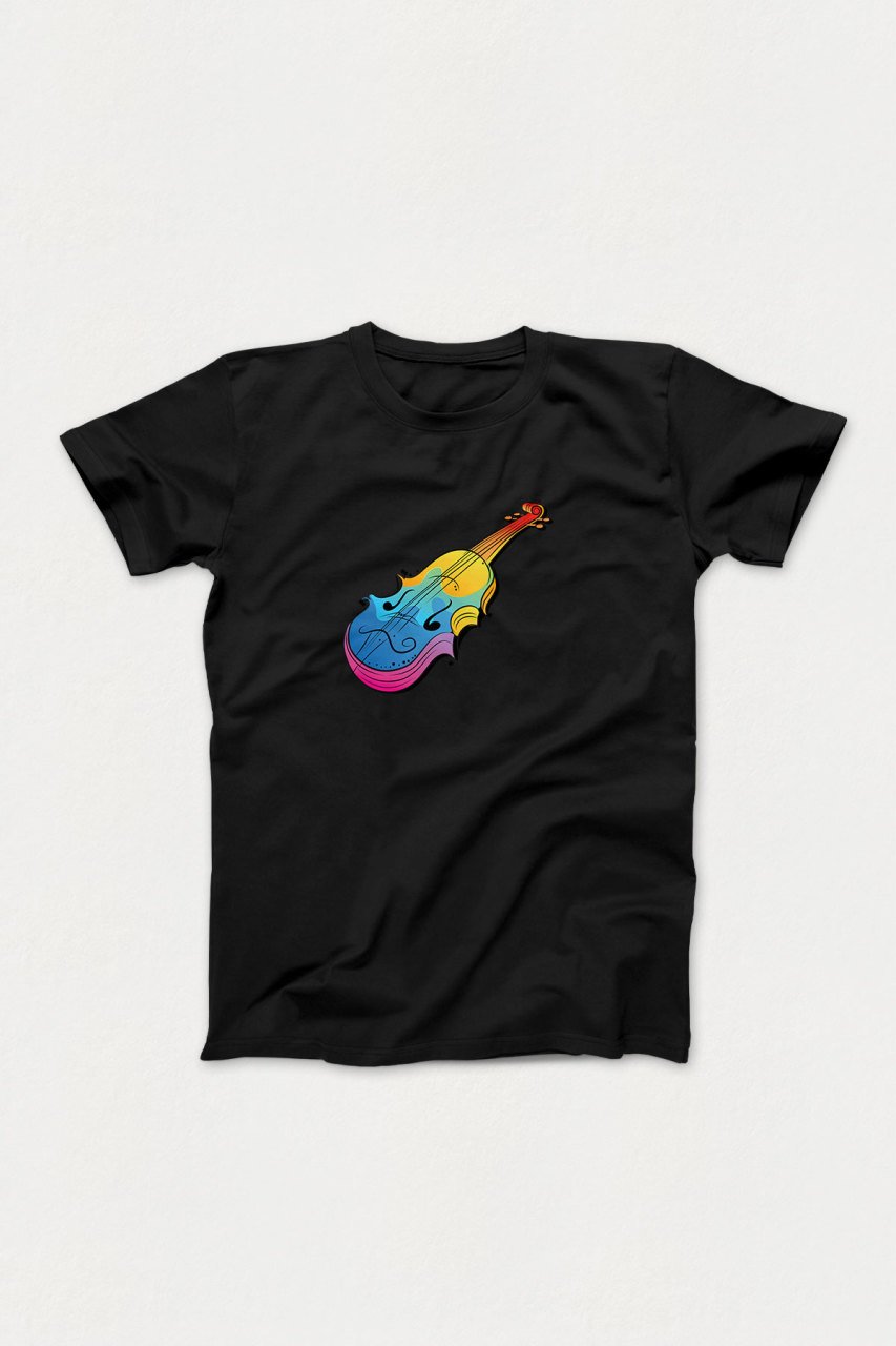 Keman Siyah Tshirt Unisex L