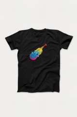 Keman Siyah Tshirt Unisex L