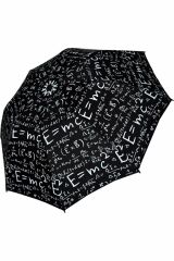 Mc2 Fizik Unisex Desenli Siyah Şemsiye