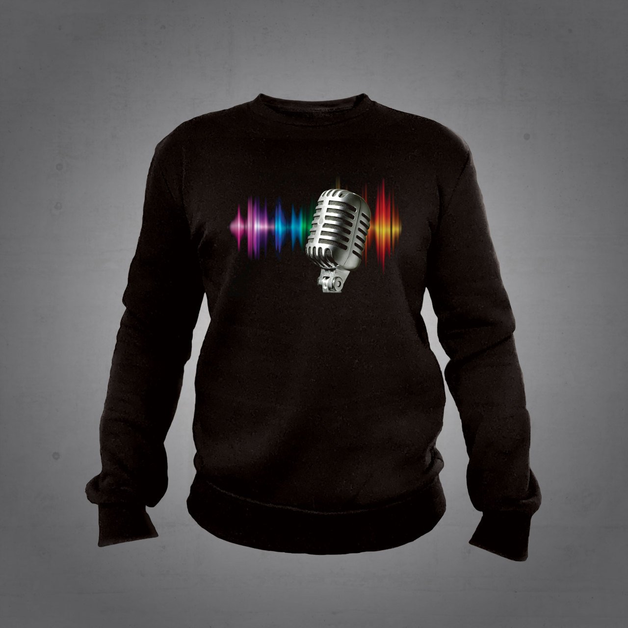 Mikrofon Sweatshirt Siyah