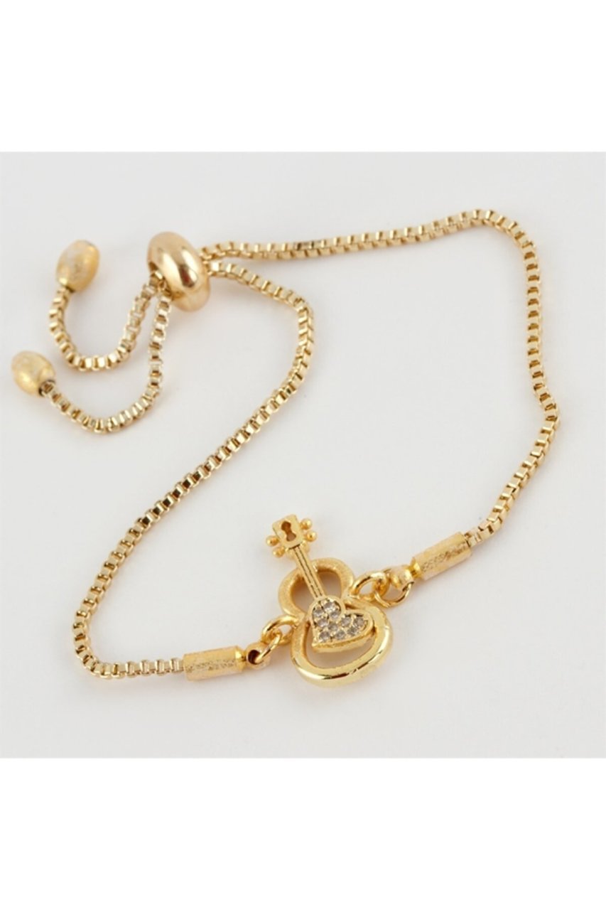 Gitar Kadın Bileklik Gold