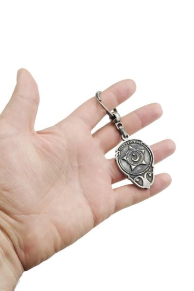 Çift Taraflı Eskitme Metal Özel Güvenlik Anahtarlık 1 Adet