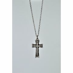 Haç Gümüş Kaplama Unisex Kolye