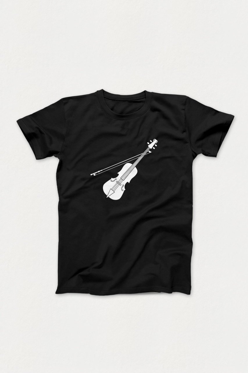Keman Siyah Tshirt Unisex