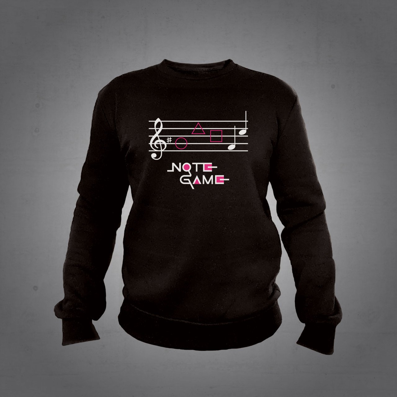 Note Game Sweatshirt Siyah Unisex