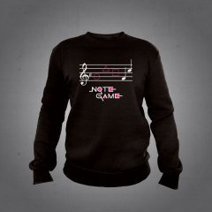 Note Game Sweatshirt Siyah Unisex