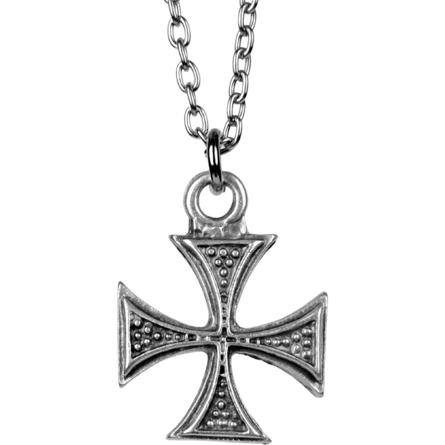 Gamalı Haç Kolye Erkek Kadın Antik Gümüş Kaplama 60 cm Zincir