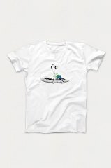 Piyano Kulaklık Beyaz Tshirt Unisex L
