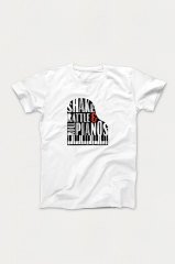 Piyano  Beyaz Tshirt Unisex L