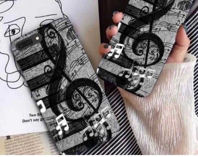 Sol Anahtar Notalar Gri Samsung Telefon Kılıfı