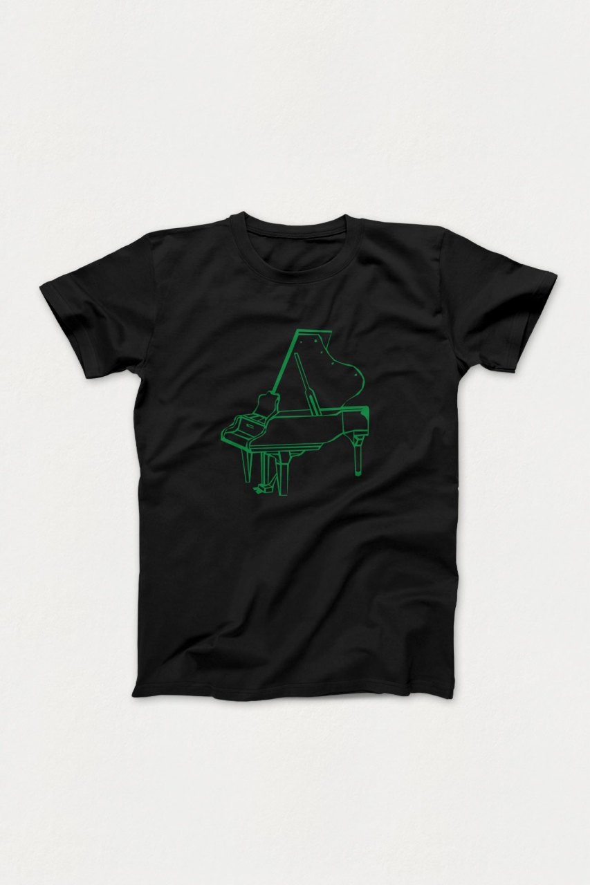Piyano Siyah Tshirt Unisex L