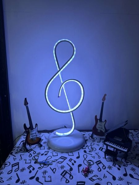 Sol Anahtar Masa Üstü Aydınlatma 50cmx20cm Beyaz