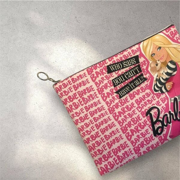 Barbie Pembe Clutch Portföy Çanta