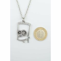 Bart Simpson Erkek Kadın Kolye Antik Gümüş Kaplama - 60 cm Düz Zincir