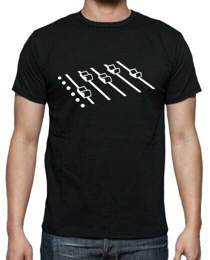 DJ Mikser Siyah Kadın Erkek T-shirt