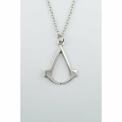 Assassin's Creed Erkek Kadın Kolye Antik Gümüş Kaplama - 60 cm Düz Zincir