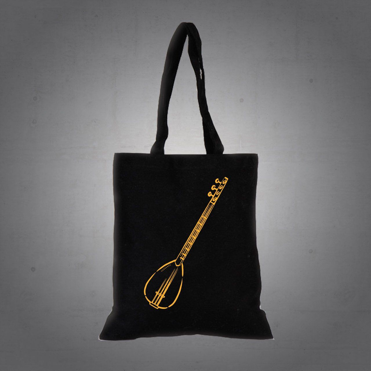 Bağlama Saz Altın Renk Bez Çanta