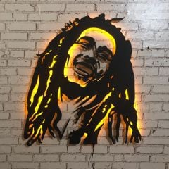 Bob Marley Dekoratif LED Işıklı Tablo