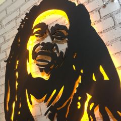 Bob Marley Dekoratif LED Işıklı Tablo