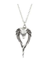 Anubis Ölüm ve Ceza Tanrısı Erkek Kadın Kolye Antik Gümüş Kaplama - 60 cm Düz Zincir