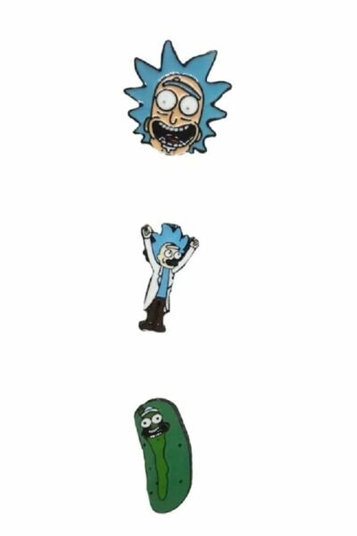 Rick And Turşu 3'lü Pin Rozet Seti