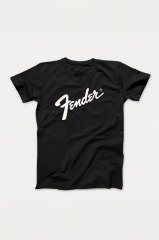 Fender Siyah Tshirt Unisex