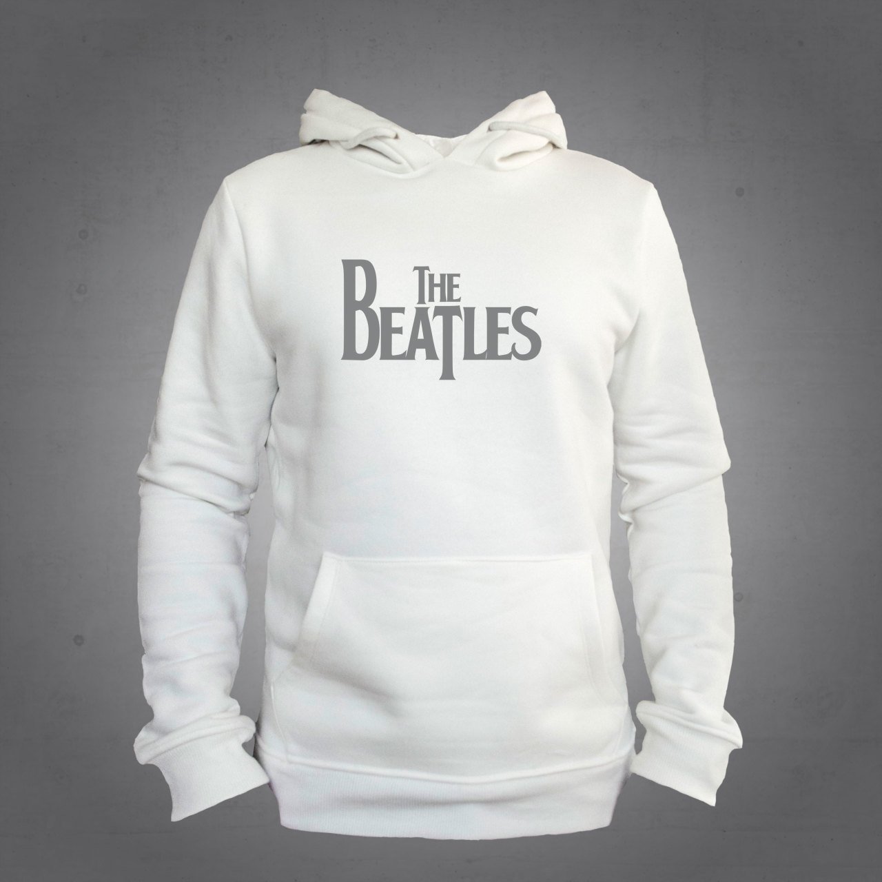 The Beatles Kapüşonlu Sweatshirt Hoodie Ekru Renk