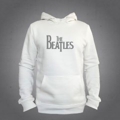 The Beatles Kapüşonlu Sweatshirt Hoodie Ekru Renk