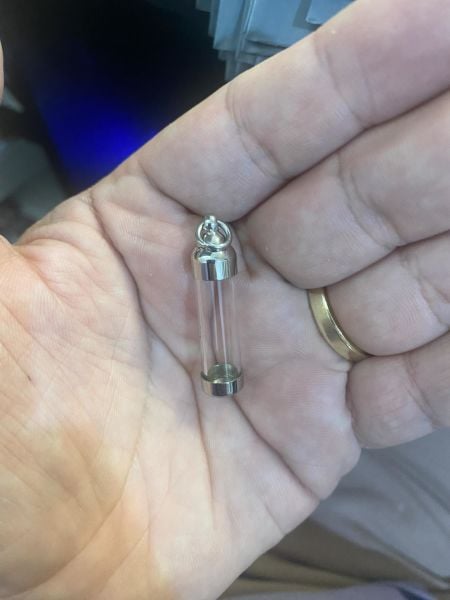 Kapsül Tüp Kolye ucu özel paslanmaz çelik 1 adet