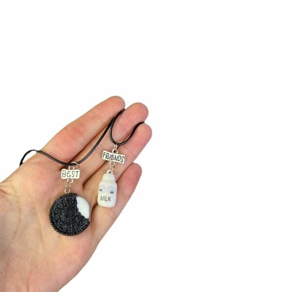 Best Friend Süt Kurabiye İkili Arkadaş Kolye